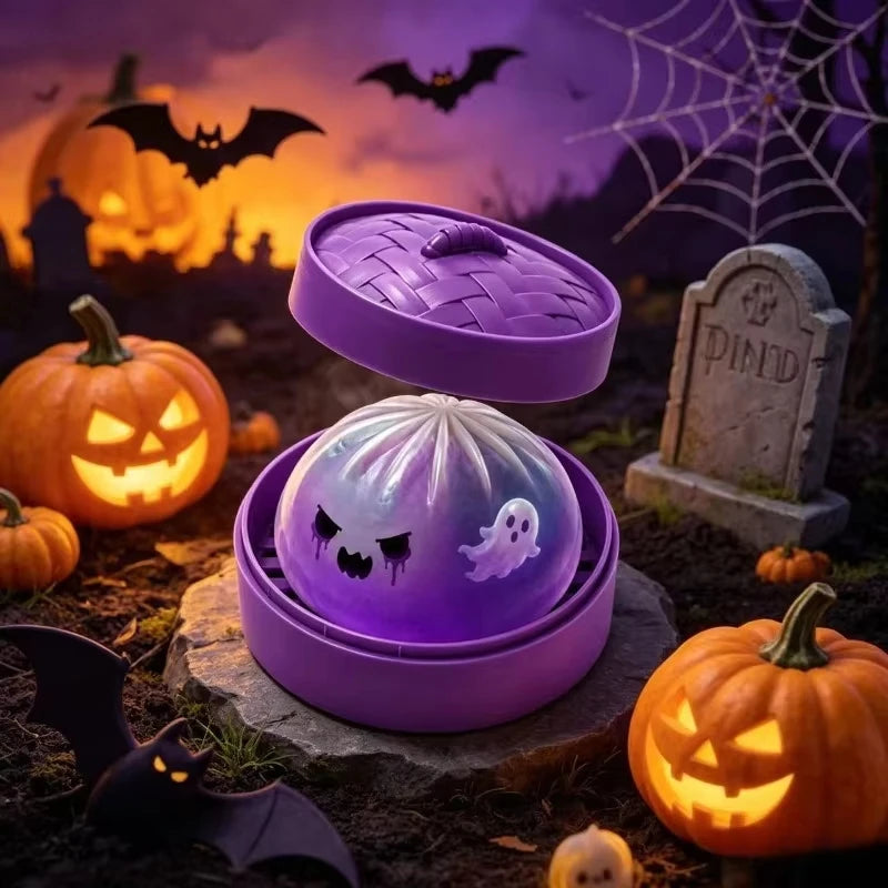 Squishy Bollito Fantasma con Purpurina 👻✨