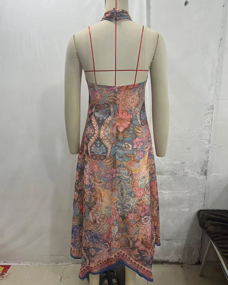 Vestido Chiffon Halter Verano
