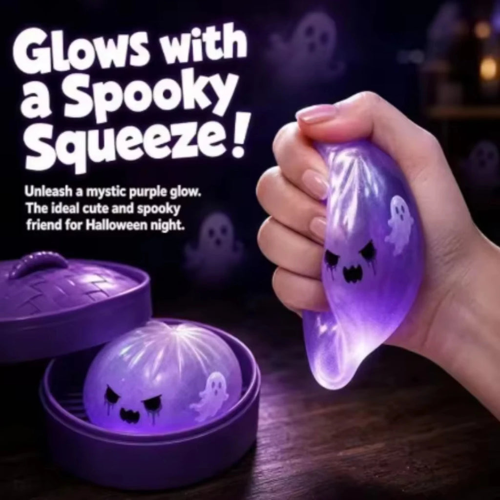 Squishy Bollito Fantasma con Purpurina 👻✨