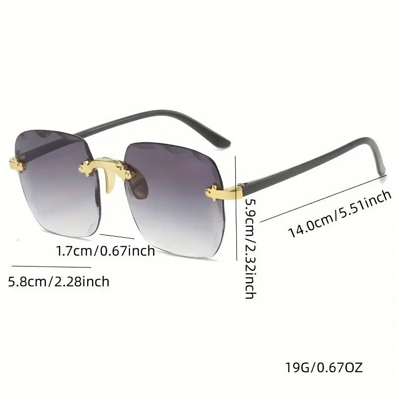 Gafas de Sol Cuadradas Sin Montura (Pack de 3)