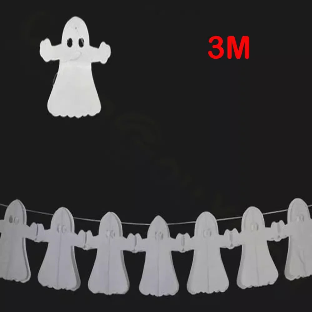 Guirnalda de Papel: Arañas, Calabazas y Murciélagos 🕷️