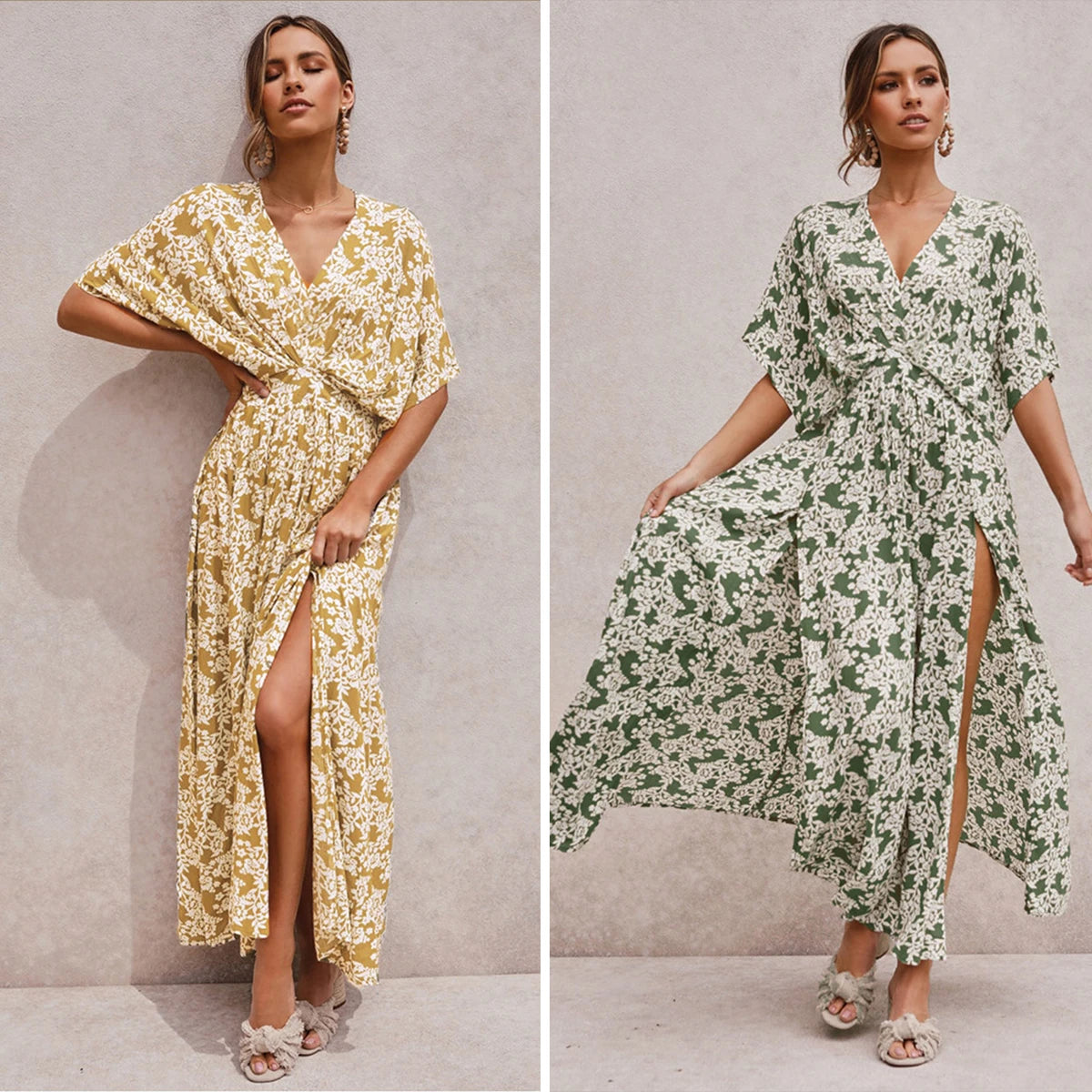 Vestido Maxi Floral Boho