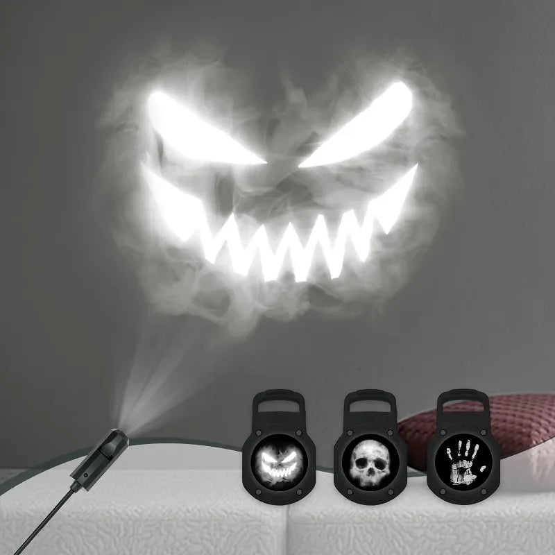 Proyector de Halloween: Fantasma, Murciélago y Araña 🕸️