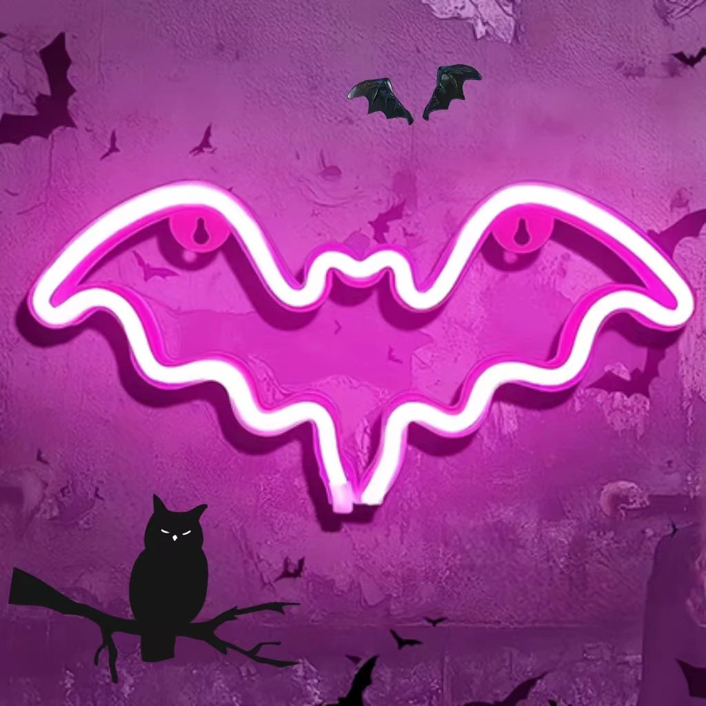 Neón LED de Pared Espíritu Murciélago 🦇