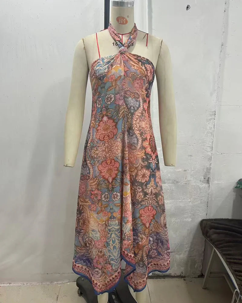 Vestido Chiffon Halter Verano