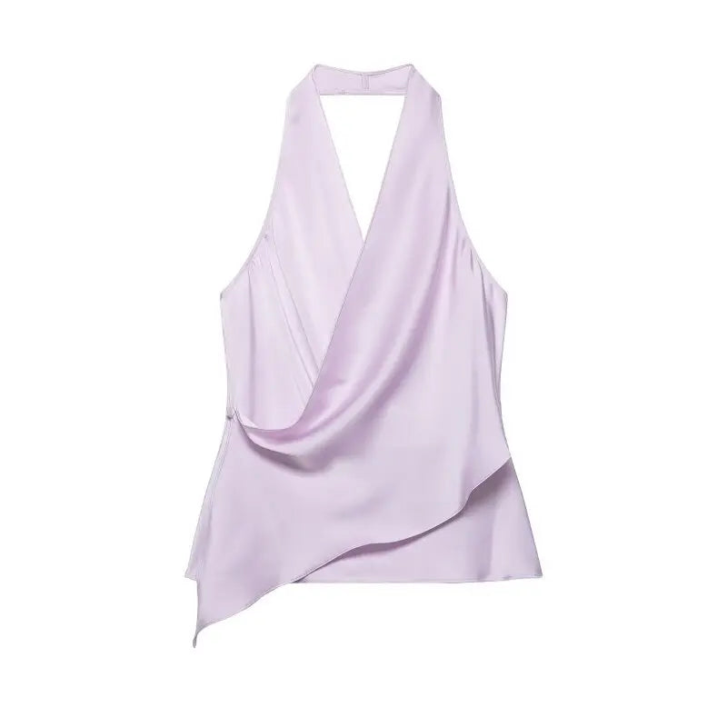 Top Satinado Halter Elegante