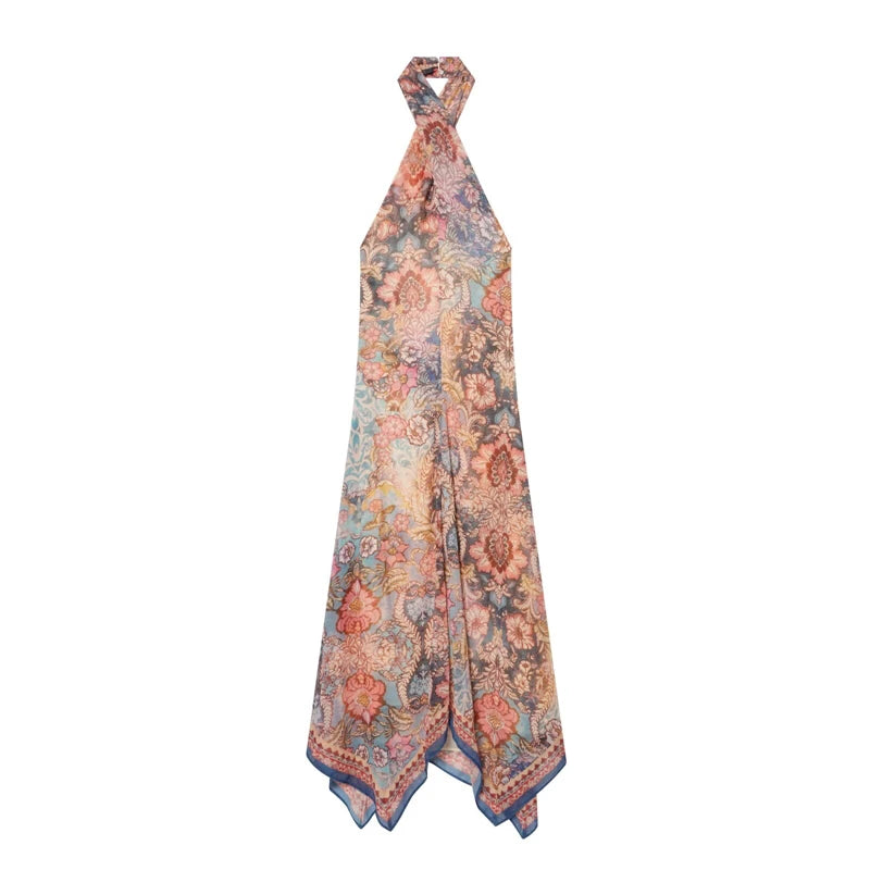 Vestido Chiffon Halter Verano
