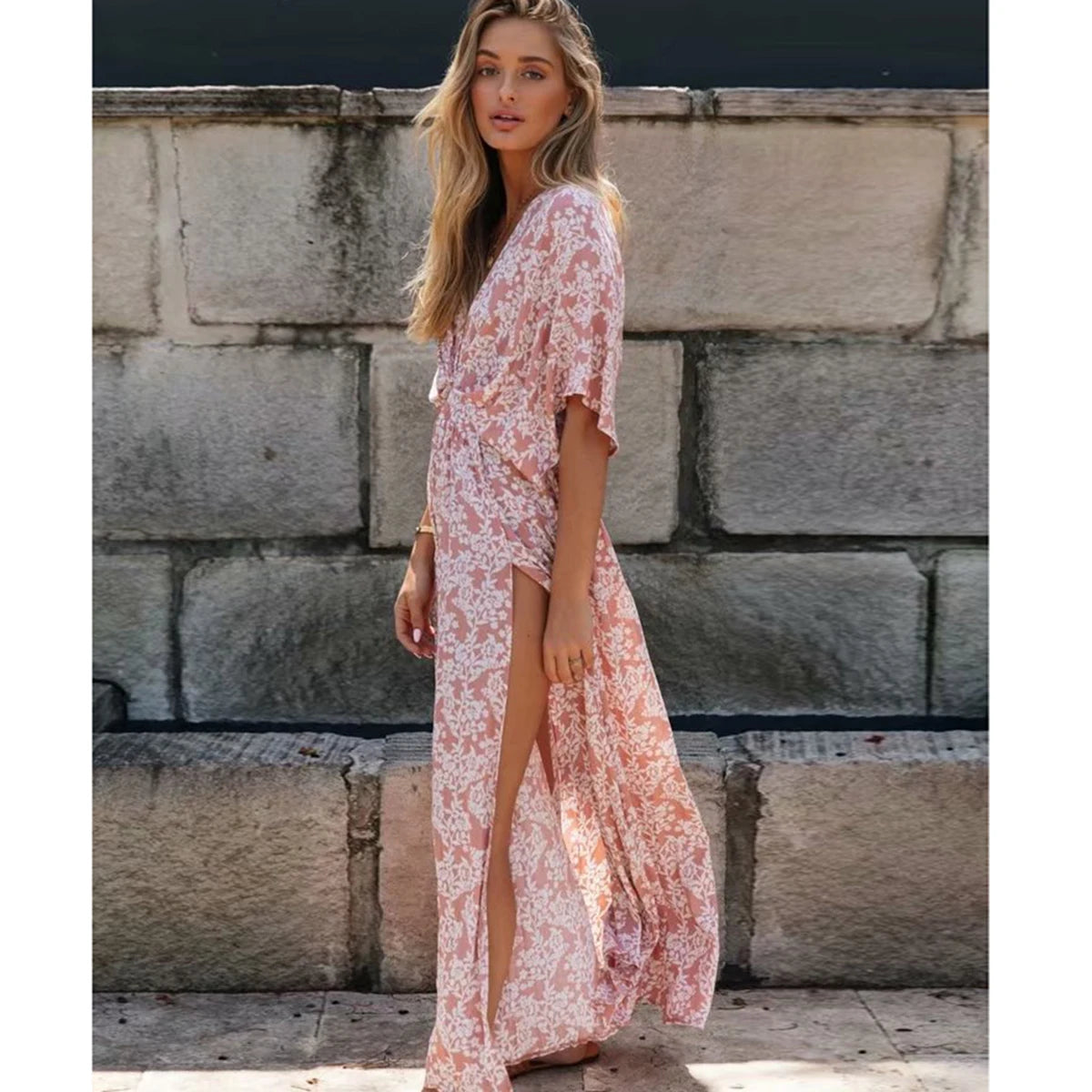 Vestido Maxi Floral Boho