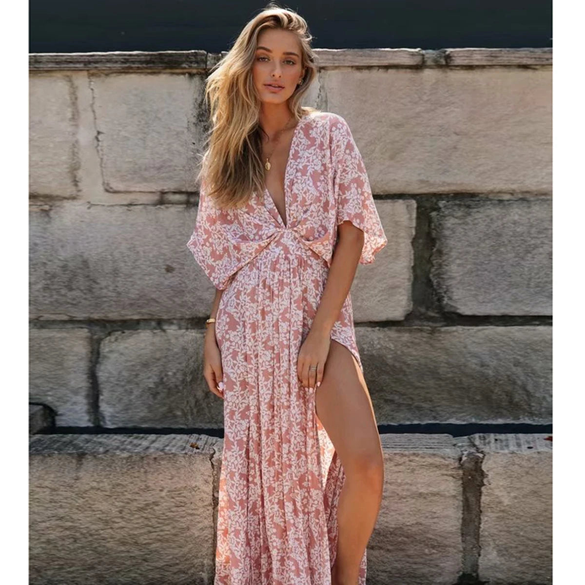 Vestido Maxi Floral Boho