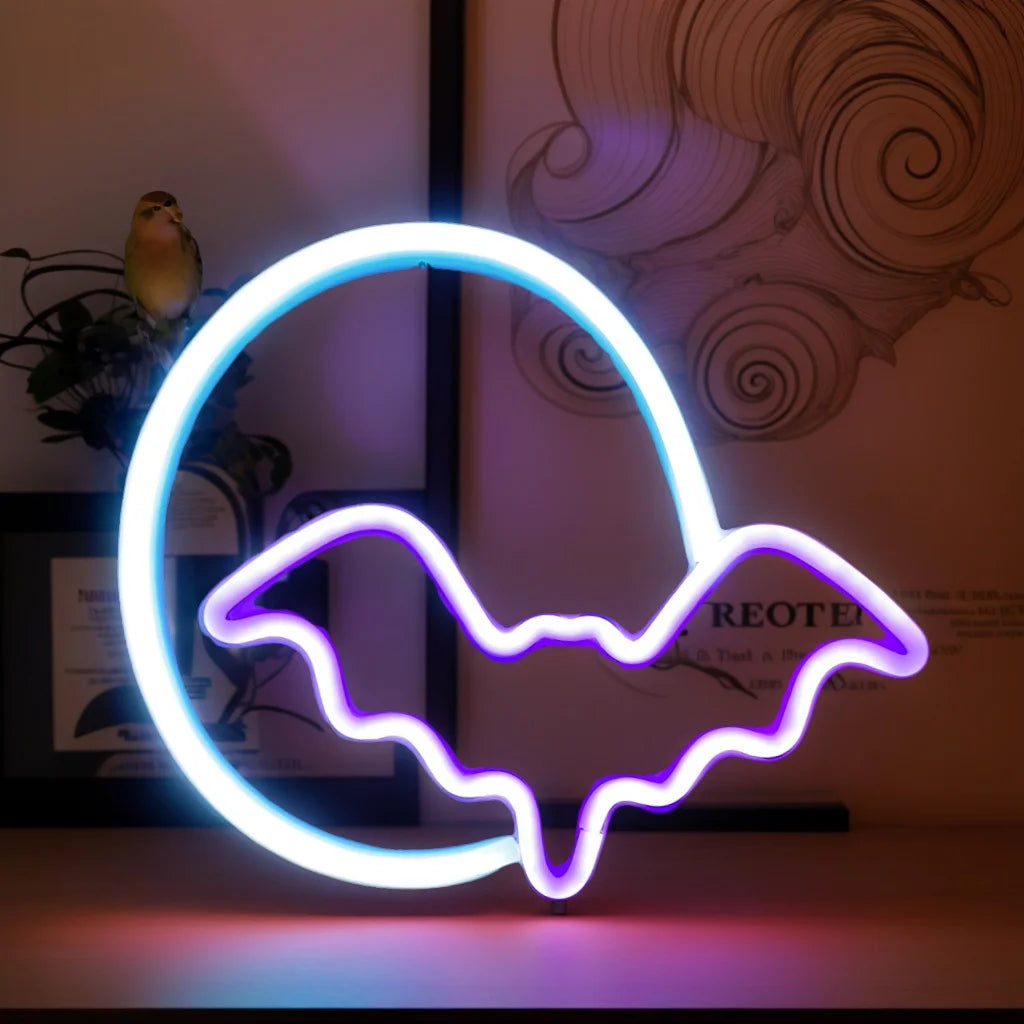 Neón LED de Pared Espíritu Murciélago 🦇