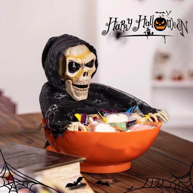 Bol Esqueleto Guardián de Caramelos con Luz y Sonido 💀