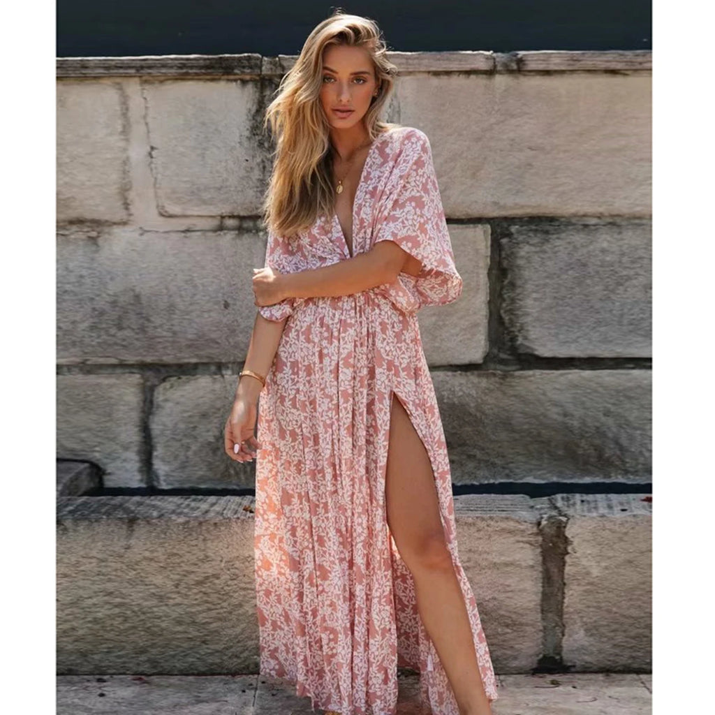 Vestido Maxi Floral Boho