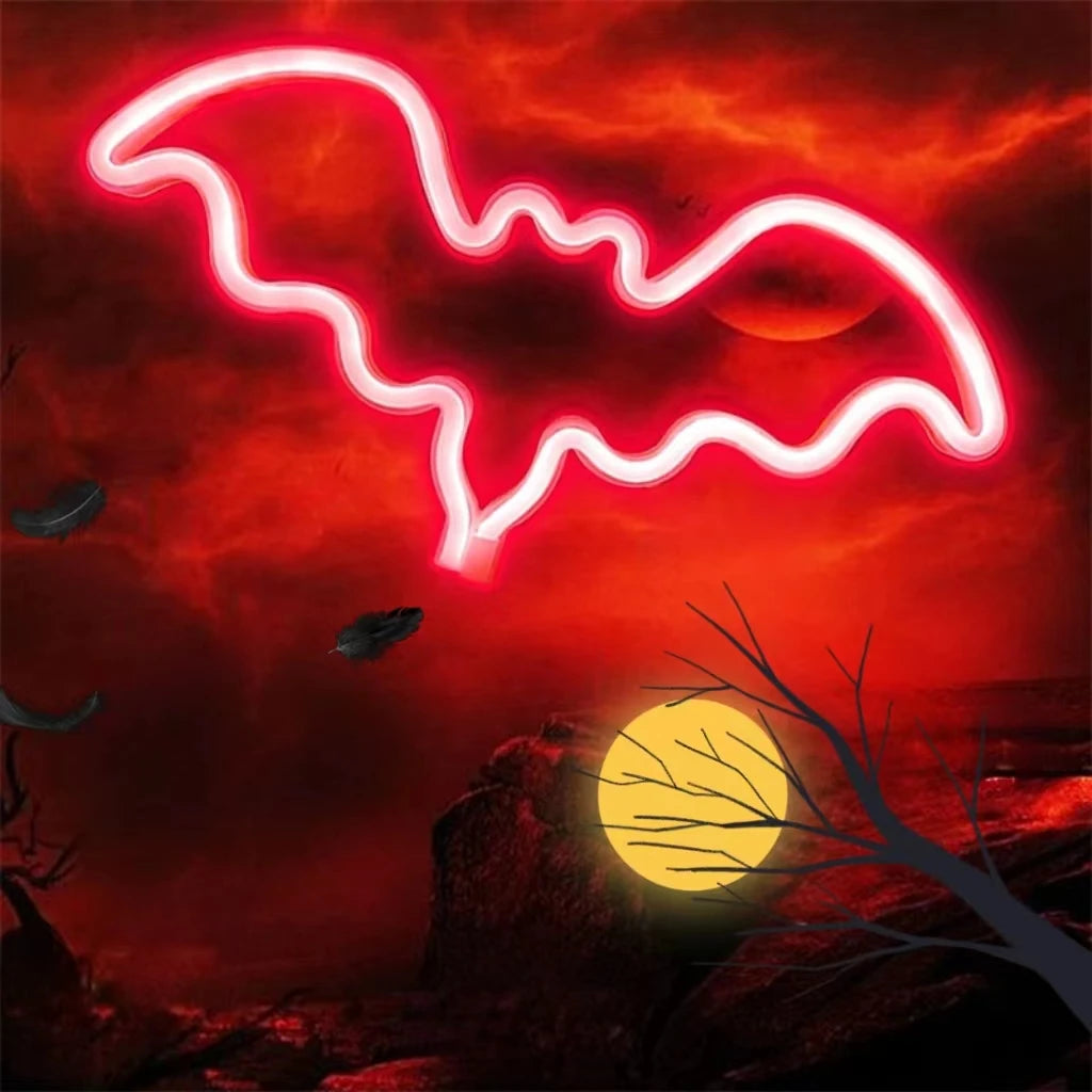 Neón LED de Pared Espíritu Murciélago 🦇