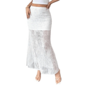 Falda Midi Encaje Sirena
