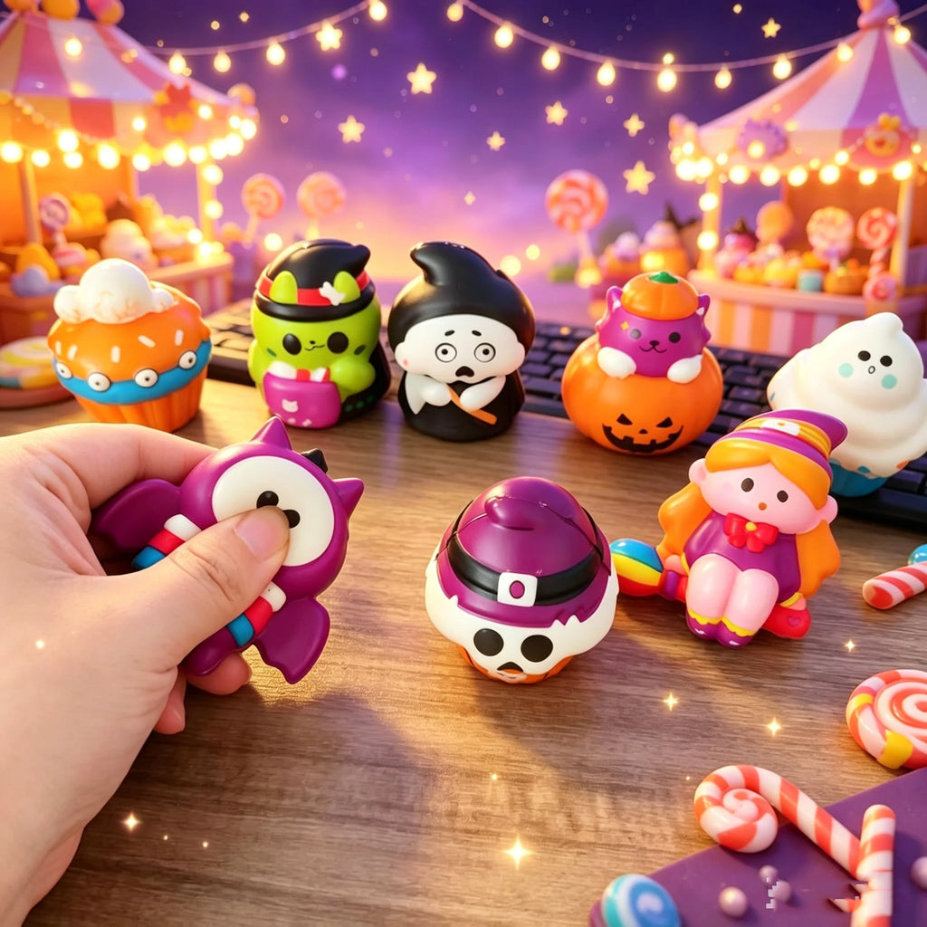 Squishy Halloween Antiestrés de Rebote Lento 🎃