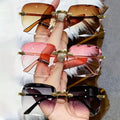 Gafas de Sol Cuadradas Sin Montura (Pack de 3)